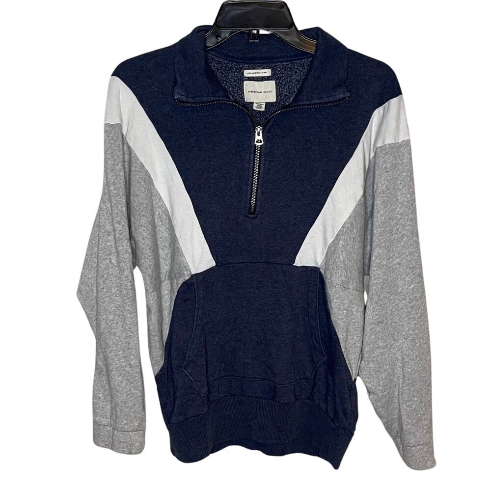 AE American Eagle Ahh-Mazingly Soft Quarter Zip Pullover Sweatshirt | Size XS